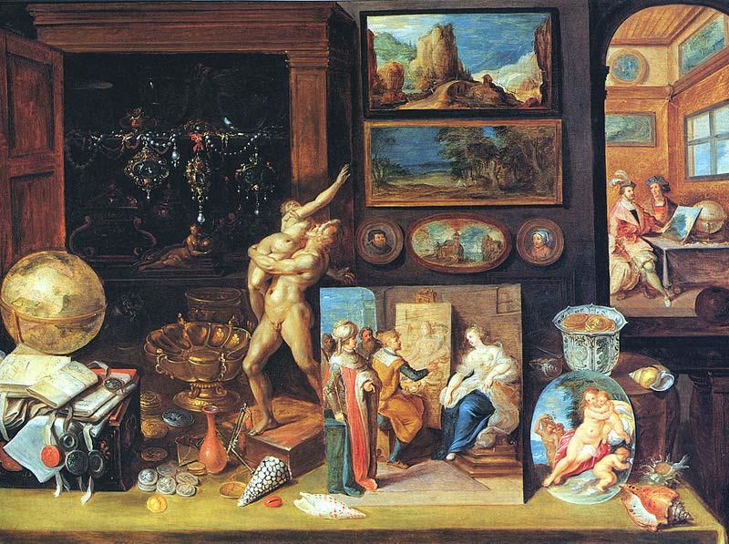 Frans Francken II A Collector's Cabinet. Germany oil painting art
